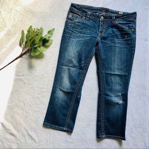 MEK DENIM CUFFED CAPRI